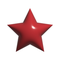 Star icon in cartoon 3d style isolated on transparant background png