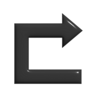 flecha 3d icono png