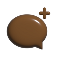 3d babbelen bubbel icoon illustratie png