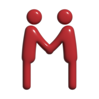 3d icon of handshake png