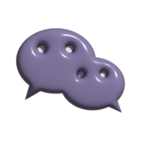 3d chatt bubbla ikon illustration png
