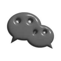 3d chatt bubbla ikon illustration png