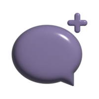 3d babbelen bubbel icoon illustratie png