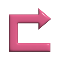flecha 3d icono png