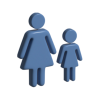 3d icon mom and kid png