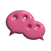 3d chat bubble icon illustration png