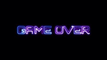 lus spel over- blauw roze neon tekst effect video