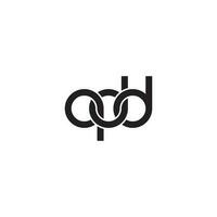 Letters QDD Monogram logo design vector