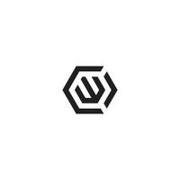 Letters COW CWO OCW OWC WOC WCO Hexagon Logo vector