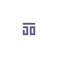 Letters TJO JOT Square Logo Minimal Simple Modern vector