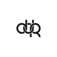 Letters DDR Monogram logo design vector