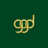 Letters GGD Monogram logo design vector