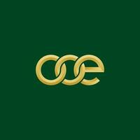 Letters OOE Monogram logo design vector