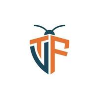 Letters TVF VTF Pest Control Logo vector