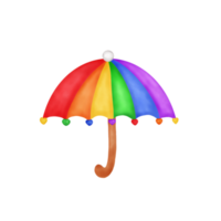 Rainbow Umbrella, Pride Month Illustration png