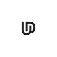 Letters UD Logo design Minimal Simple Clean vector