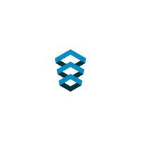 Abstract Arrow Progress Logo created Neatly Minimal Simple Modern vector