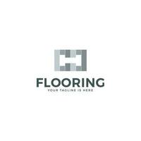 Flooring company logo, simple, modern, minimalist, abstract vector