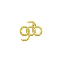 Letters GAB Monogram logo design vector