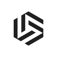 Hexagon abstract logo, simple, modern vector