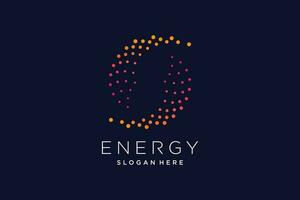 Energy logo design with creative abstract idea vector