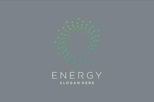 Energy logo design with creative abstract idea vector