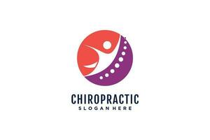 Chiropractic logo vector with creative design concept