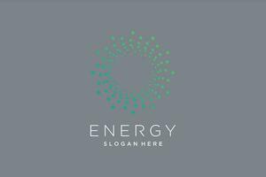 Energy logo design with creative abstract idea vector