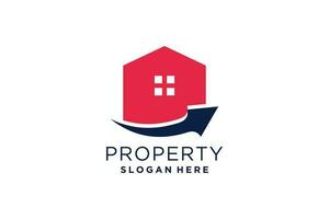 Property investment logo design vector with modern style