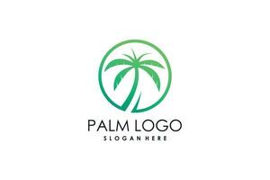 Palm logo design vector with creative unique style