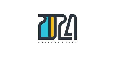 2024 logo design template with modern and unique style vector