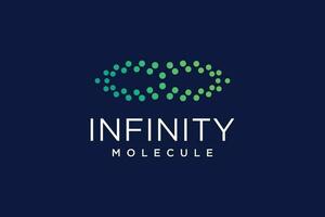 Infinity molecule logo design with creative abstract idea vector