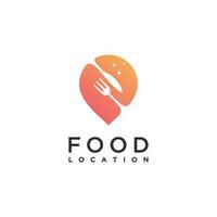 Food location logo design vector with modern creative unique style