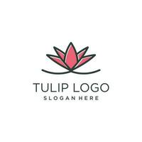 Tulip logo design element vector with modern concept