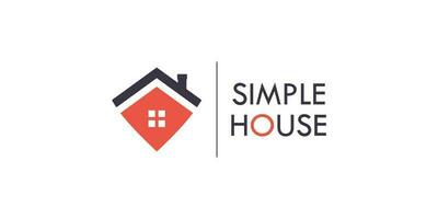 Simple house logo design with modern and unique style vector