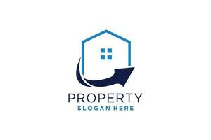 Property investment logo design vector with modern style