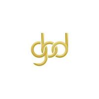 Letters GBD Monogram logo design vector