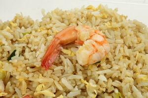 Thai style prawn seafood fred rice photo