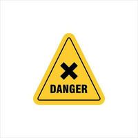 Danger Signal Icon Cross Attention Isolated Vector