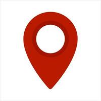 Location Pin Location Map Pin Pointer Symbol GPS Navigator Pin Checking Point Red Isolated Vector