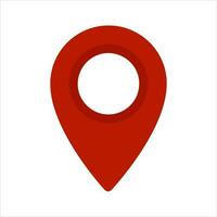 Location Pin Location Map Pin Pointer Symbol GPS Navigator Pin Checking Point Red Isolated Vector