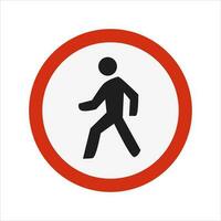 Pedestrian Crossing Road Traffic Sign Isolated Vector