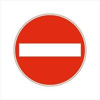 No entry is Permitted, usually due to approaching one-way traffic, Road Traffic Sign Isolated Vector