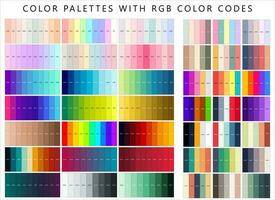 colección de color paletas color muestras para diseño plano vector