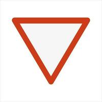 Red Triangle Warning Road Sign Isolated Vector