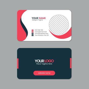 redondo esquina negocio tarjeta modelo diseño con textura y patrón, visitando tarjeta, nombre tarjeta, impresión Listo doble de un lado limpiar Fresco y moderno corporativo negocio tarjeta diseño con Bosquejo vector