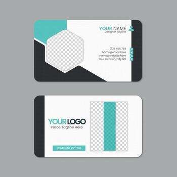 redondo esquina negocio tarjeta modelo diseño con textura y patrón, visitando tarjeta, nombre tarjeta, impresión Listo doble de un lado limpiar Fresco y moderno corporativo negocio tarjeta diseño con Bosquejo vector