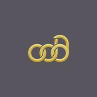 Letters ODA Monogram logo design vector