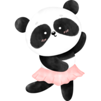 söt panda, panda, vattenfärg panda, panda illustration png