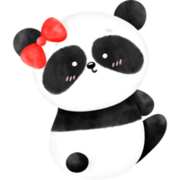 Cute Panda, Panda, Watercolor panda, panda illustration png